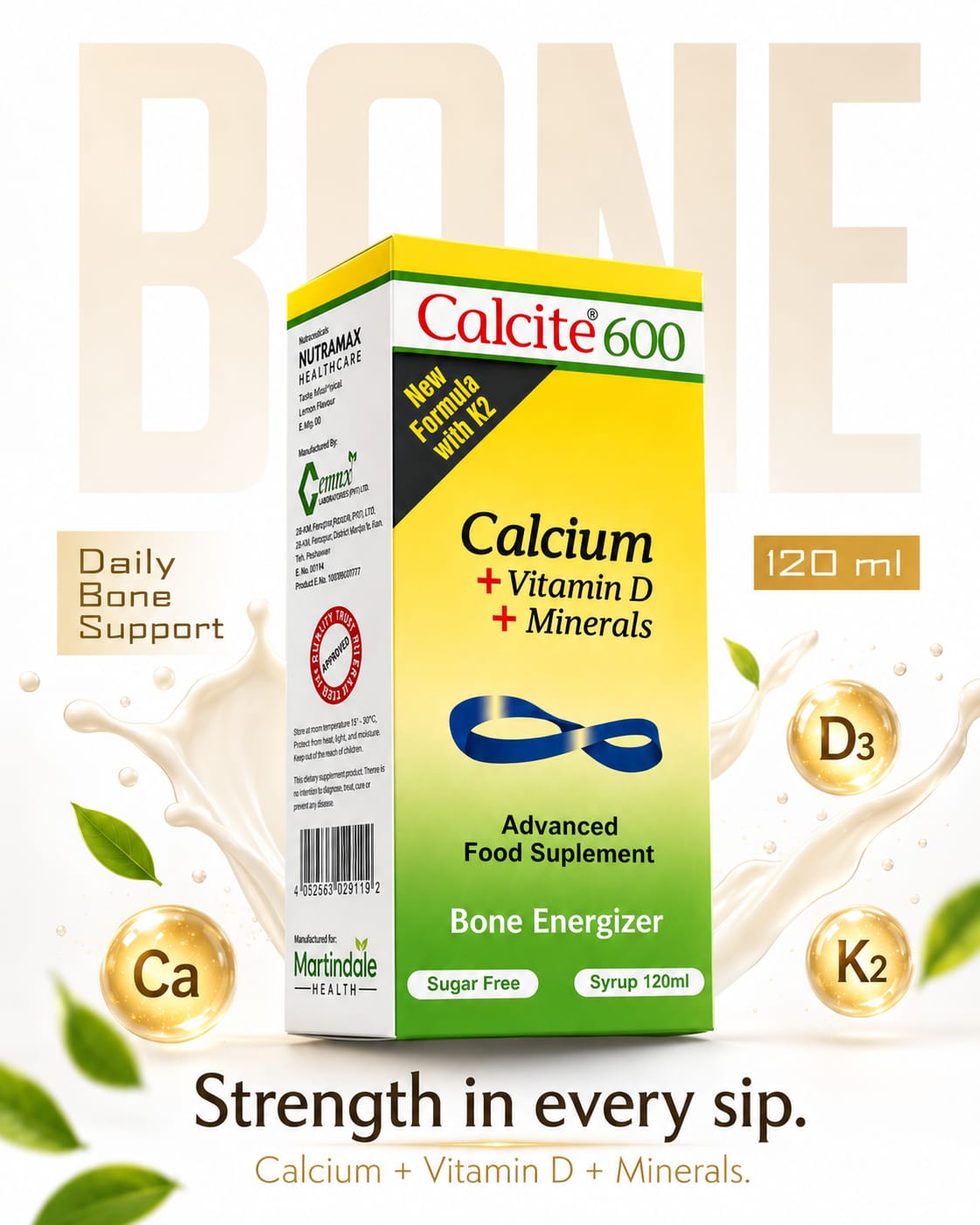 Calcite 600 Syrup by Nutramax Healthcare