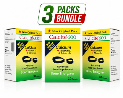 Calcite 600 Tablets – 3 Pack Bundle product packaging by Nutramax Healthcare