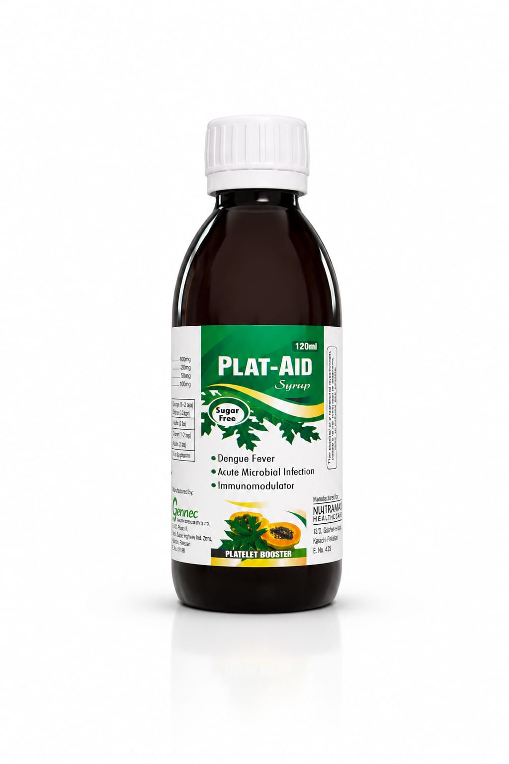 Plat-Aid Syrup product view 3 by Nutramax Healthcare