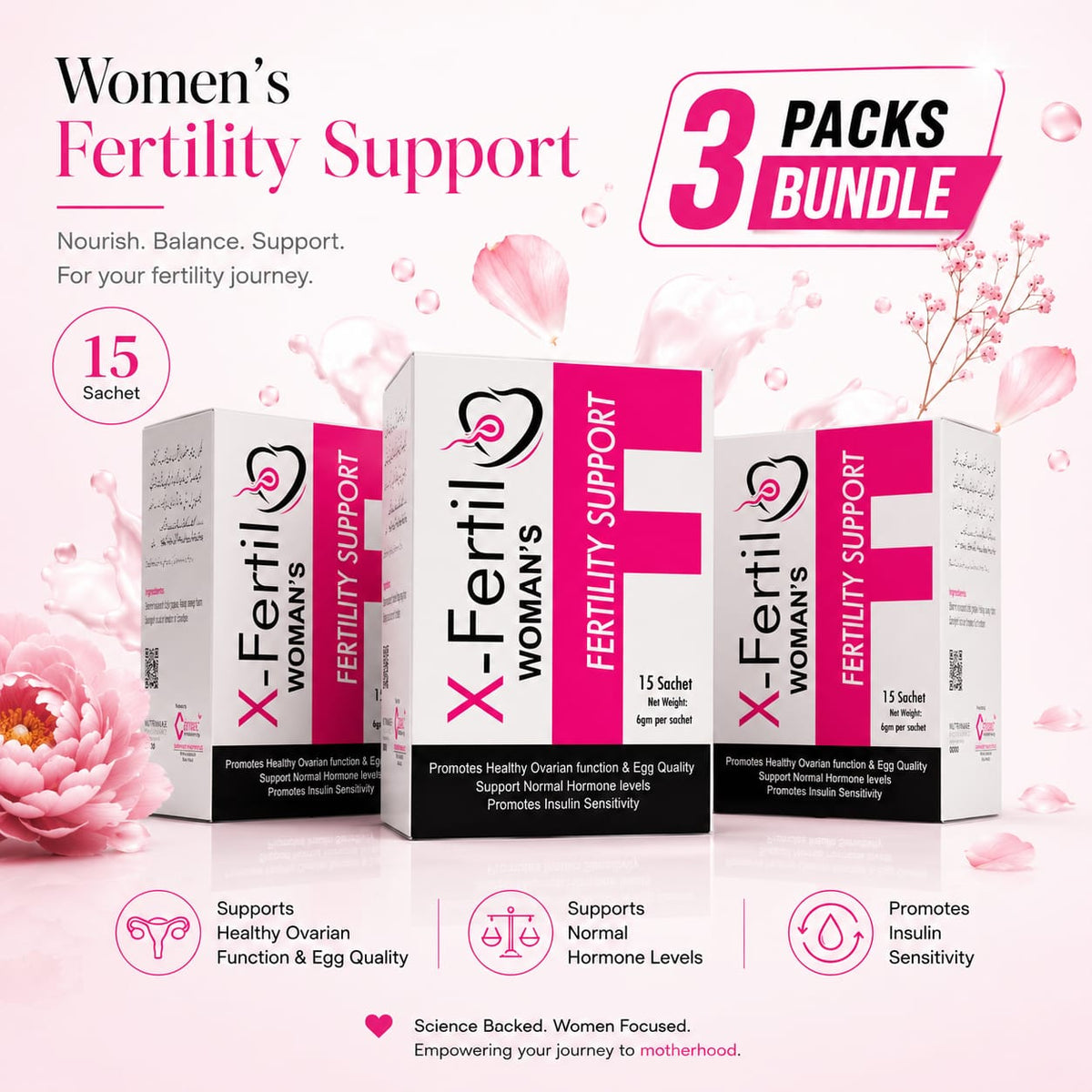X-Fertil Sachets – 3 Pack Bundle by Nutramax Healthcare